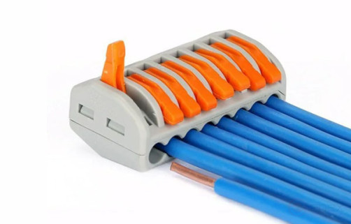 Terminal connector RIPO PCT-218 (analog of WAGO 222-418) 8 contacts