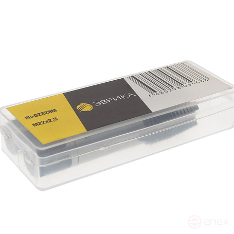 Метчик ER-02225M M22x2,5 (2шт),в пластиковом футляре ЭВРИКА /1