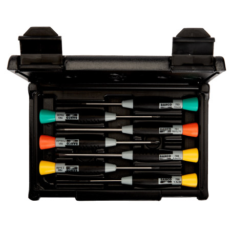 Phillips/Torx precision screwdriver set, 7 pcs, plastic case
