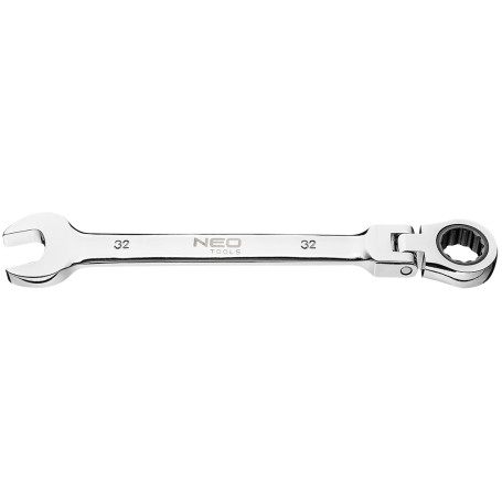 Key combined with ratchet 32 mm