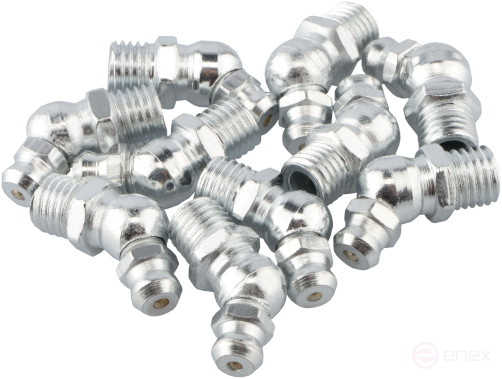 Пресс-маслёнка M8х1 угловая (10 шт)(Н3, 45°) АвтоDело 42178