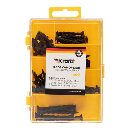 A set of wood screws (60 pcs/pack) KRANZ