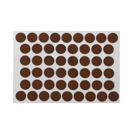 Заглушка самоприлипающая к конфирматам яблоня темная (163) AKS (лист-50шт.)