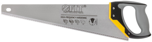 Hacksaw on wood, medium tempered tooth 7 TRI, 3D sharpening, 3K layer.Rubberized handle, 450 mm Pro