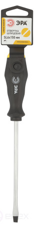 150SL6 Отвертка ЭРА SL 6х150 мм шлицевая двухкомпонентная рукоятка