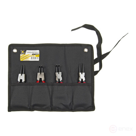 Набор съемников ER-86839 стопорных колец, 4пр(L-140мм), на полотне ЭВРИКА /1/20