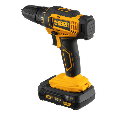 Cordless drill CDL-18-02BM, Li-Ion, 18 V, 2 Denzel battery