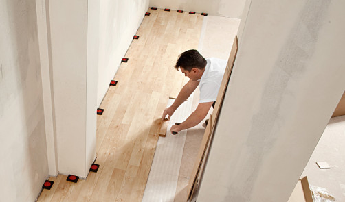 AV2 Spacer for laying parquet, laminate and tiles 20/89, 4 pcs, quick adjustment of the distance to the wall from 5 to 20 mm