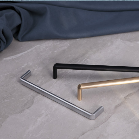 Handle metal bracket meth. WINDSOR 160 brushed chrome, AKS