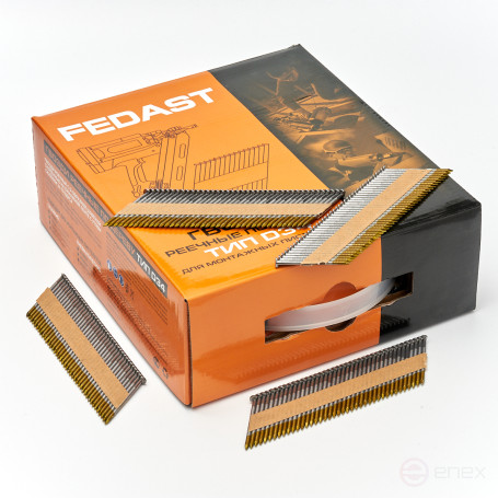 Rack-and-pinion nails on wood type D34 (2,87x50, ribbed ringsknurled, 3000 pcs/pack) FEDAST