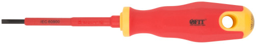 Insulated screwdriver 1000 V, CrV steel, rubberized handle 3x75 mm SL