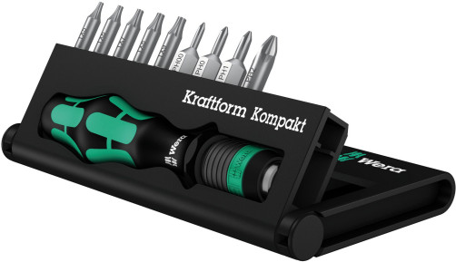 Kraftform Kompakt 12 bit set with bit holder handle, 10 items