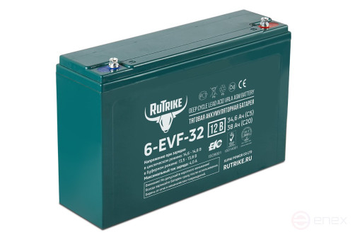 Тяговый аккумулятор RuTrike 6-EVF-32 (12V32A/H C3)