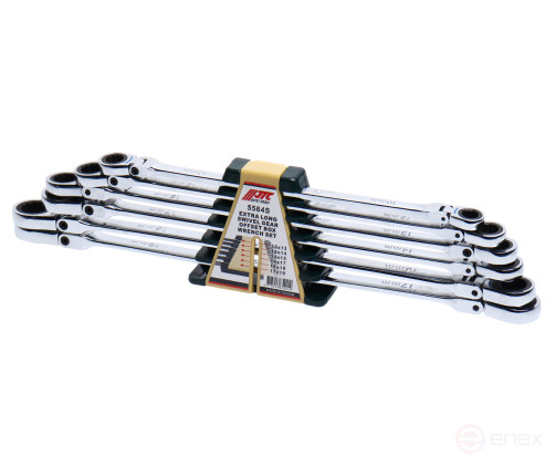 Набор ключей накидных трещоточных удлиненных JTC