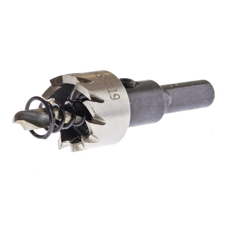 Коронка по металлу 19мм, HSS, с центр.сверл., ЧЕГЛОК