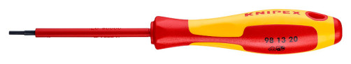 VDE screwdriver for screws with a profile "internal hexagon", HEX 2 mm, rod length 75 mm, L-175 mm, 2-component handle, dielectric