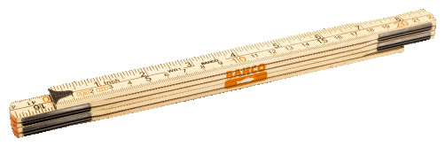 5-section metric/inch wooden folding ruler 1m