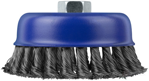 Щетка для УШМ, М14, тип "Чашка", крученая витая проволока 0,5 мм, 125 мм, блистер, CUTOP Profi