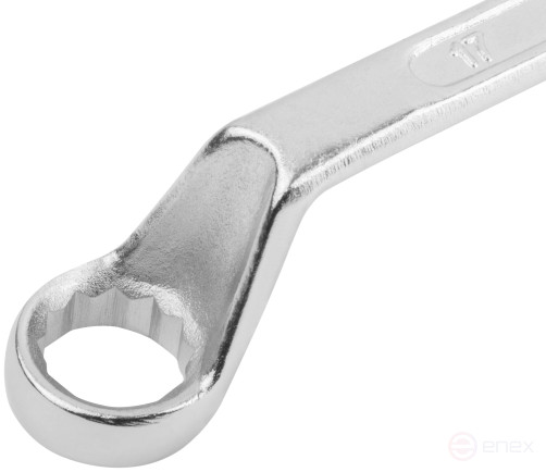 Ключ накидной "Хард", хромированное покрытие 17х19 мм