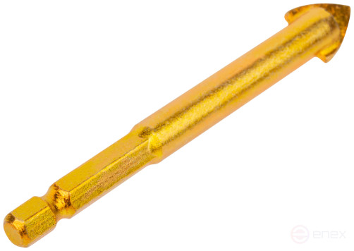 Сверло универсальное по кафелю, стеклу, керамограниту, бетону, кирпичу, шестигранный U-хвостовик под биту, 12х85 мм