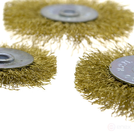 Кордщетка для дрели, набор 3 шт. - радиальные 50мм, 63мм, 75мм, ЧЕГЛОК (10/60)