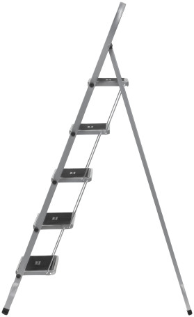 Лестница-стремянка стальная, 5 широких ступеней, Н=152 см, вес 8,25 кг