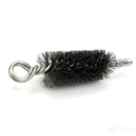 Ерш Д43 усиленный с кольцом, ворс сталь 0,30, посадка М12 резьба (14-343), щетка для чистки отверстий, теплообменника, труб, котлов, дымохода