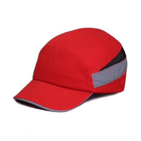 Каскетка защитная RZ BioT® CAP красная, козырек 70 мм