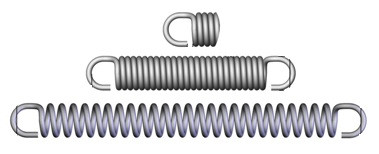 Пружина растяжения обычная петля, 10 шт. (1,1x5,5x33,9x25 - сталь) NX8543