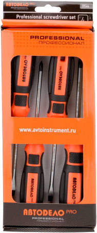 Screwdriver set 4pr.(card box) Avtodor PRO (39544)