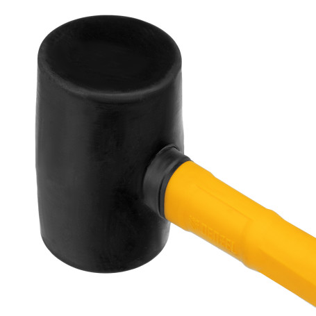 Rubber mallet, 225 g, black, fiberglass handle with TPR coating Denzel