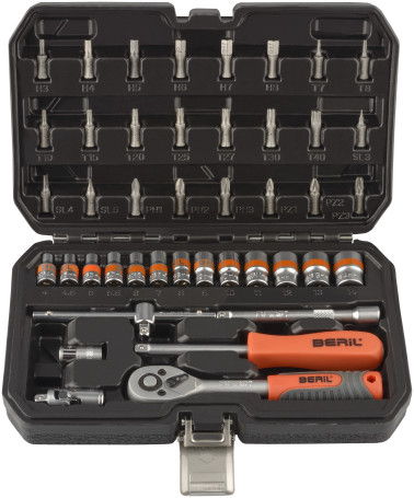 Set of socket heads 43pr. 1/4 DR BERIL