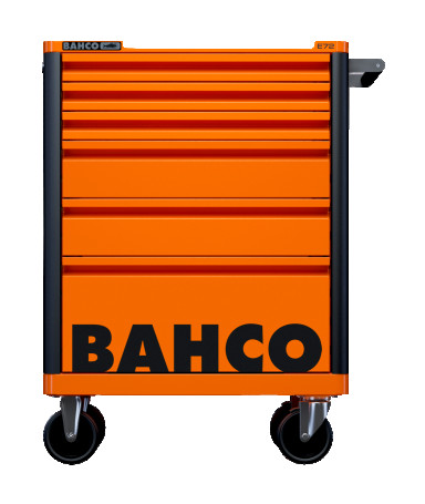 Инструментальная тележка с 6 ящиками и защитными бортами, оранжевая