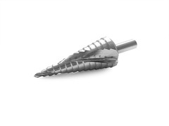 Step drill MESSER-OPTIMA with spiral groove. The diameter is 4 - 30mm. There are 14 steps.