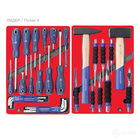 Set of tools "LEADER" for a cart, 14 loadings, 270 items MASTER 5-00270