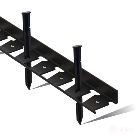 Plastic curb Staff 2000*45mm Geoplastboard set of 10 pieces + 60 stakes, black