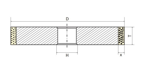 Круг алмазный шлифовальный 1А1 50х10х3x16 100/80 АС6 В2-01 100%