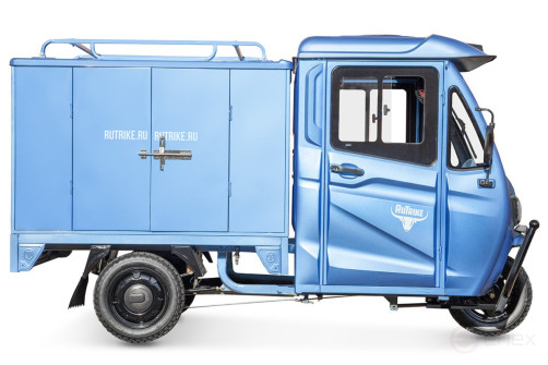 Грузовой электротрицикл Rutrike КАРГО Кабина Дуал, серый