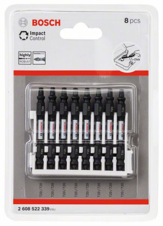 Packing bits for Impact Control screwdriver, 8 pcs., 2608522339