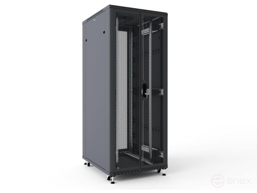 Шкаф телекоммуникационный Ripo 426080PM/B 19" напольный 42U 600х800 черный дверь перф.