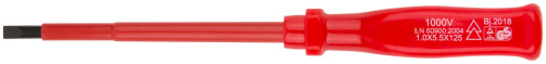 Insulated screwdriver 1000 V, CrV steel, plastic handle 5x125 mm SL