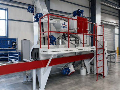 Дробеметная проходная установка для очистки листового проката и профильных заготовок ДПУ 1,2х0,8-2