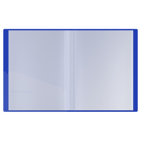 Folder with 60 Berlingo "Soft Touch" inserts, 30 mm, 700 microns, blue, with inner pocket