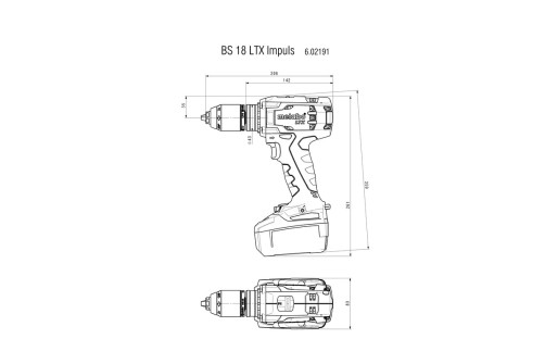 Battery drill-screwdriver BS 18 LTX Impuls, 602191650