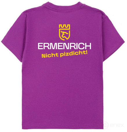 Фирменная футболка Ermenrich «Nicht pizdicht!», фиолетовая