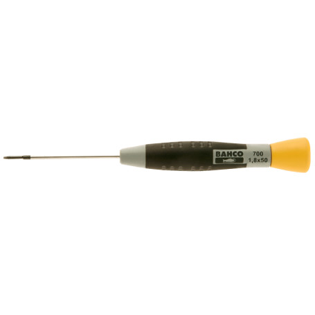 Precision screwdriver for screws with a slot of 1.5 x 50 mm