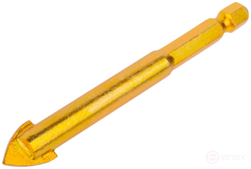 Сверло универсальное по кафелю, стеклу, керамограниту, бетону, кирпичу, шестигранный U-хвостовик под биту, 12х85 мм