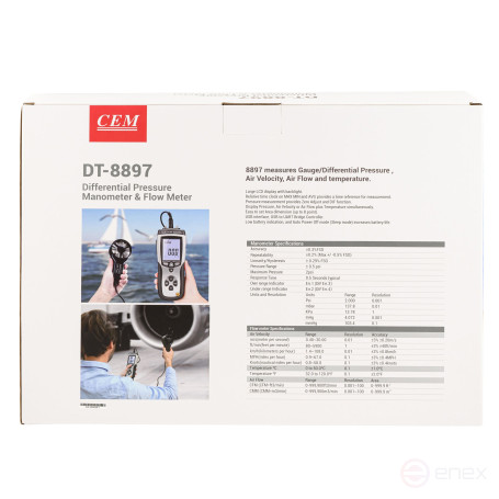 DT-8897 Анемометр - дифференциальный манометр