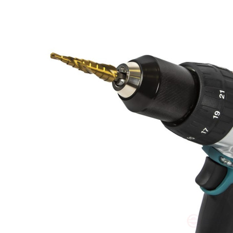 Сверло по металлу ступенчатое спиральное ПРАКТИКА 4-12мм, шаг 1мм, хвост.1/4", ЭКСПЕРТ