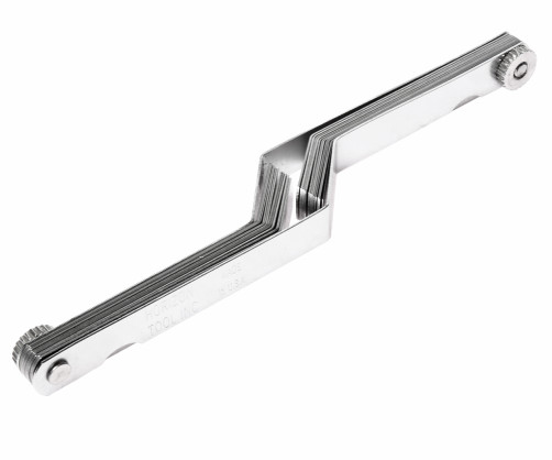 Набор щупов 0.127-0.762мм (0.005"-0.03") изогнутых для установки зазора 26шт. JTC